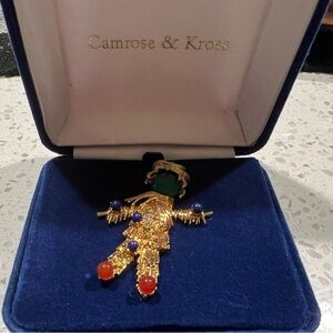 JBK Jacqueline Kennedy Gemstone Scarecrow
Brooch by Camrose & Kross